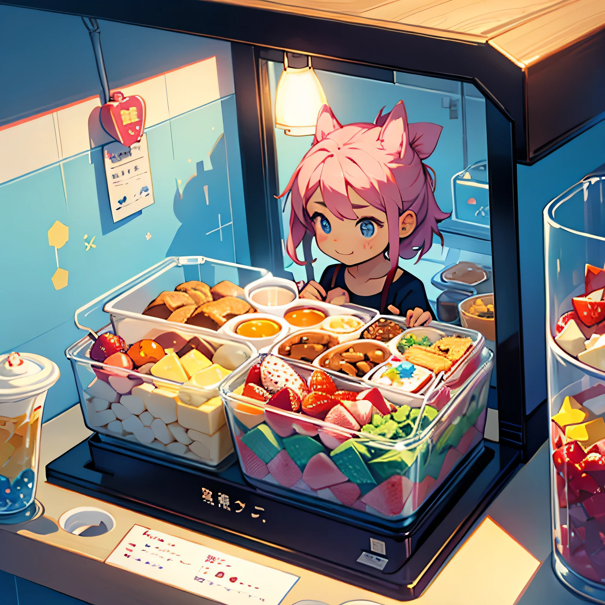 Pixel dots、cute、breakfast、ice、sweets
