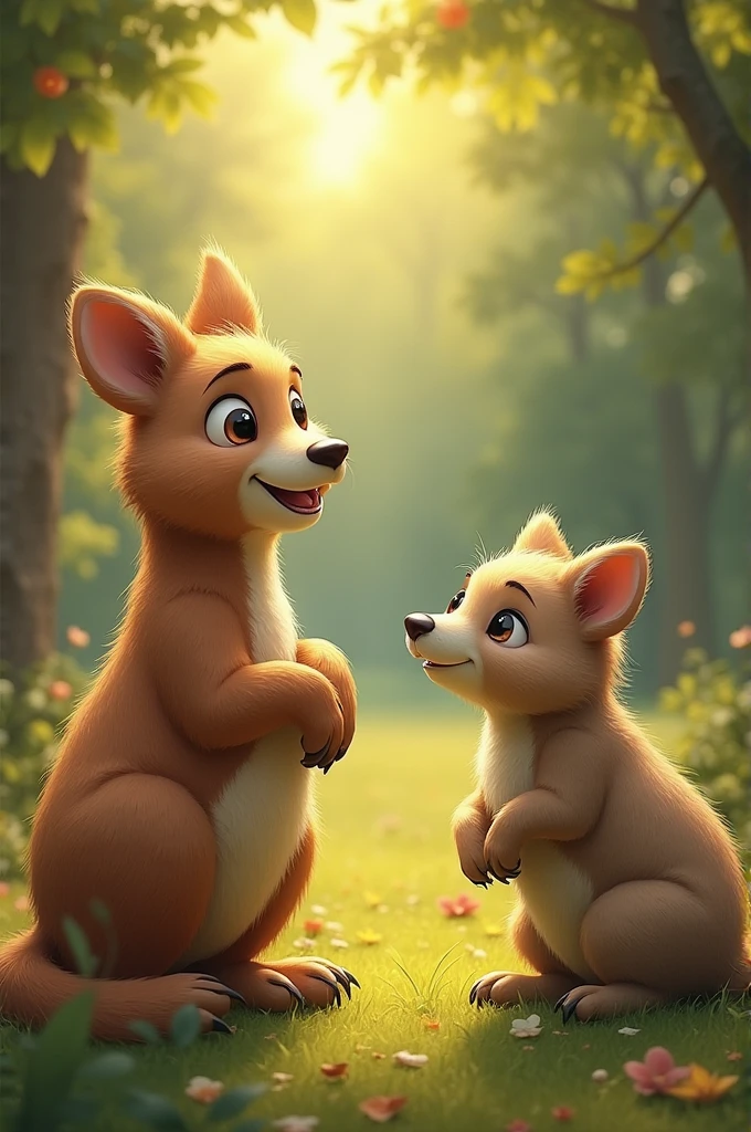 a fable. Animals talking