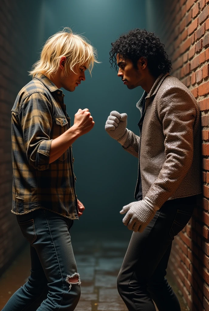 Kurt Cobain getting into a fight with Michael Jackson