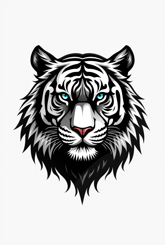 Black and white tiger logo with the name Fabian Alejandro