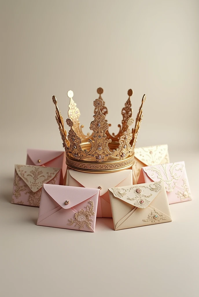 Princess crown and 7 card envelopes