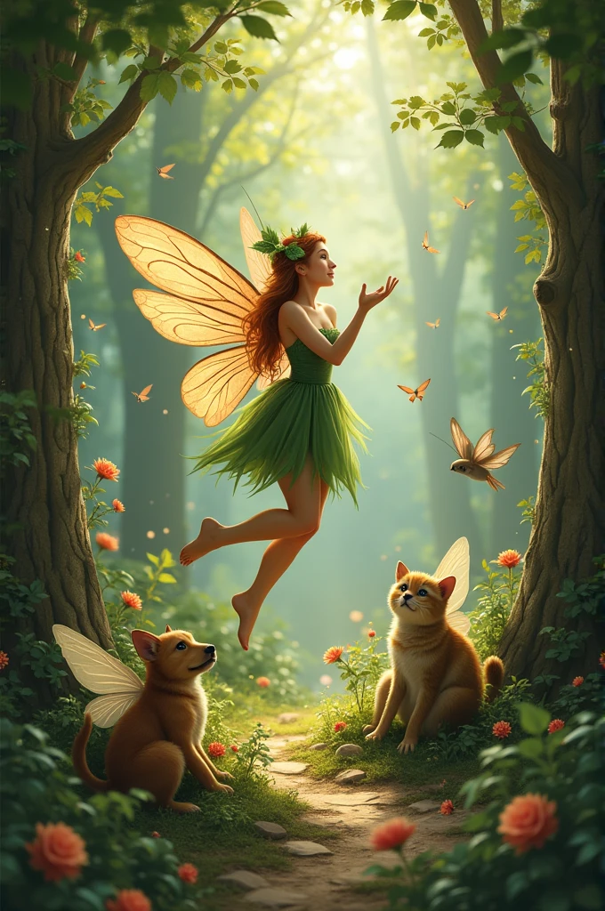 fairies and animals 
