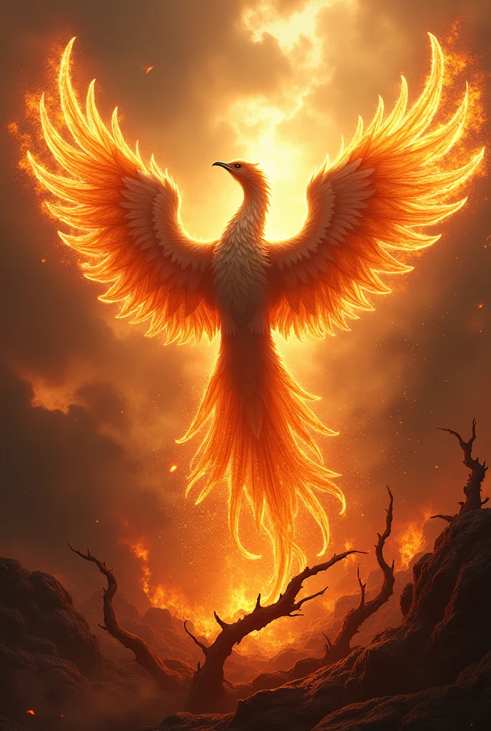 Le design pourrait montrer un phénix majestueux en train de s'élever dans les airs, entouré de ronces qui se consument dans le feu, symbolisant que la douleur est une partie nécessaire du processus de transformation
Tu peux imaginer un phénix aux ailes déployées, avec des détails complexes dans les plumes et un mouvement dynamique, symbolisant la renaissance. Autour de lui, des ronces enflammées, se tordant et brûlant, représenteraient la souffrance surmontée. Le contraste entre les flammes et les épines pourrait marquer le passage de la douleur à la renaissance.