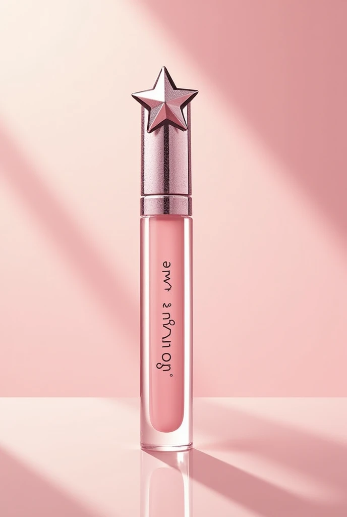create a clear gloss with shine, with the cap of a star. And on the outside of the gloss there is writing "Youn&Me"