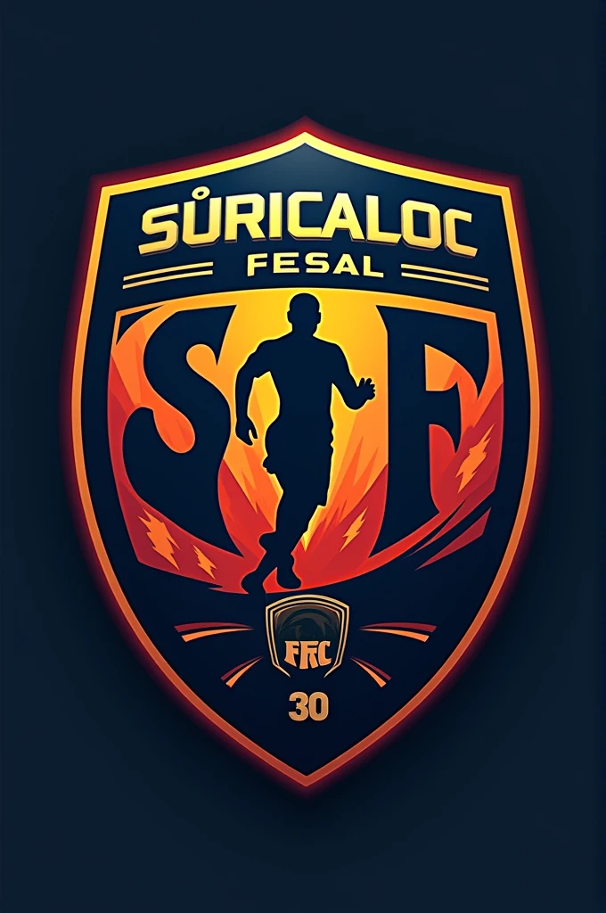 Futsal team shield called Só Raça FC