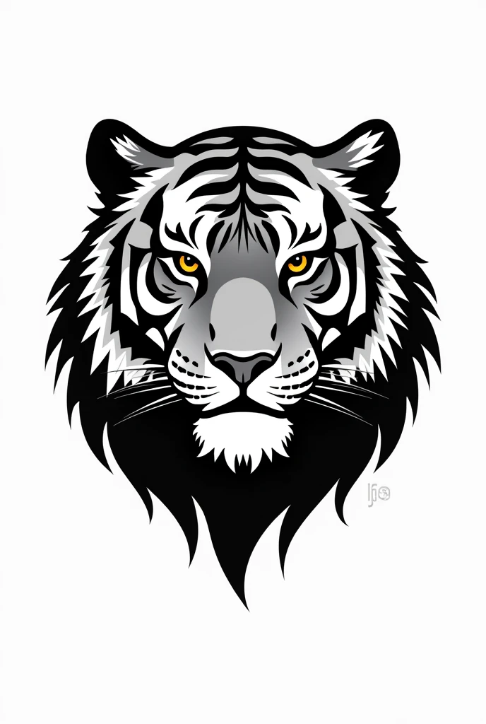 Black and white tiger logo with the name Fabian Alejandro 