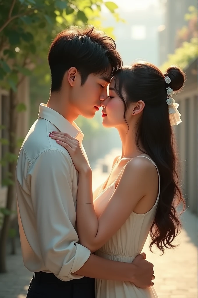 Korean cople kissing