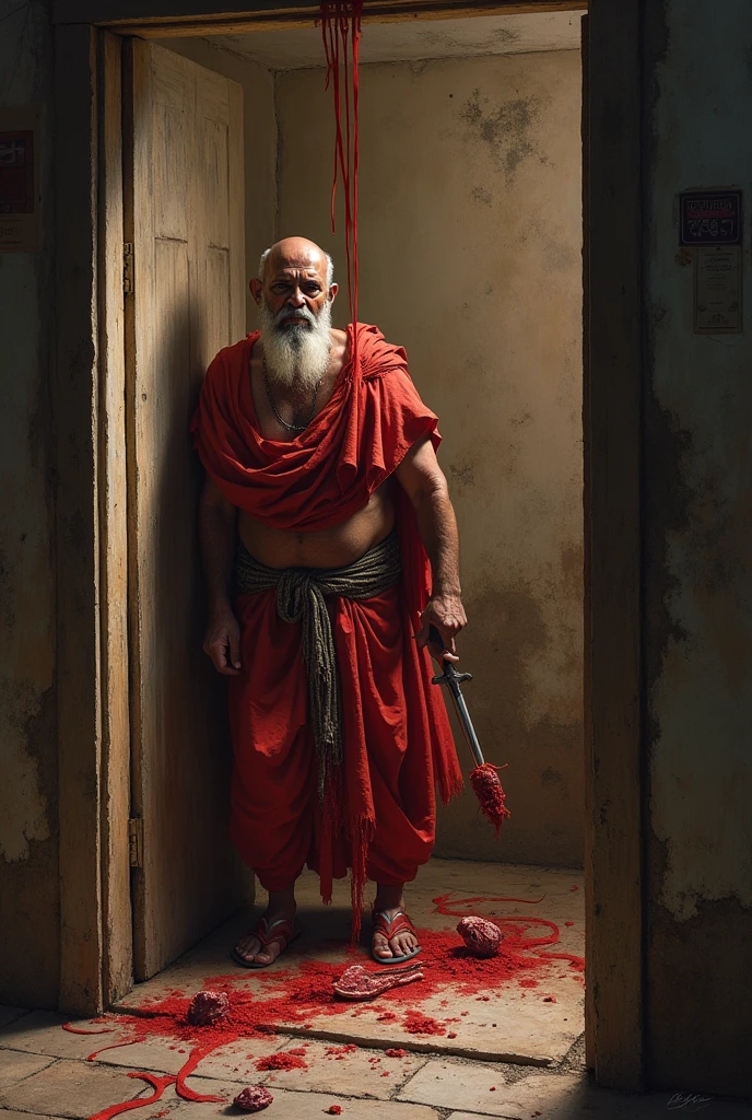 A man enters Amit Shah's house, kills him and eats Amit Shah's meat
