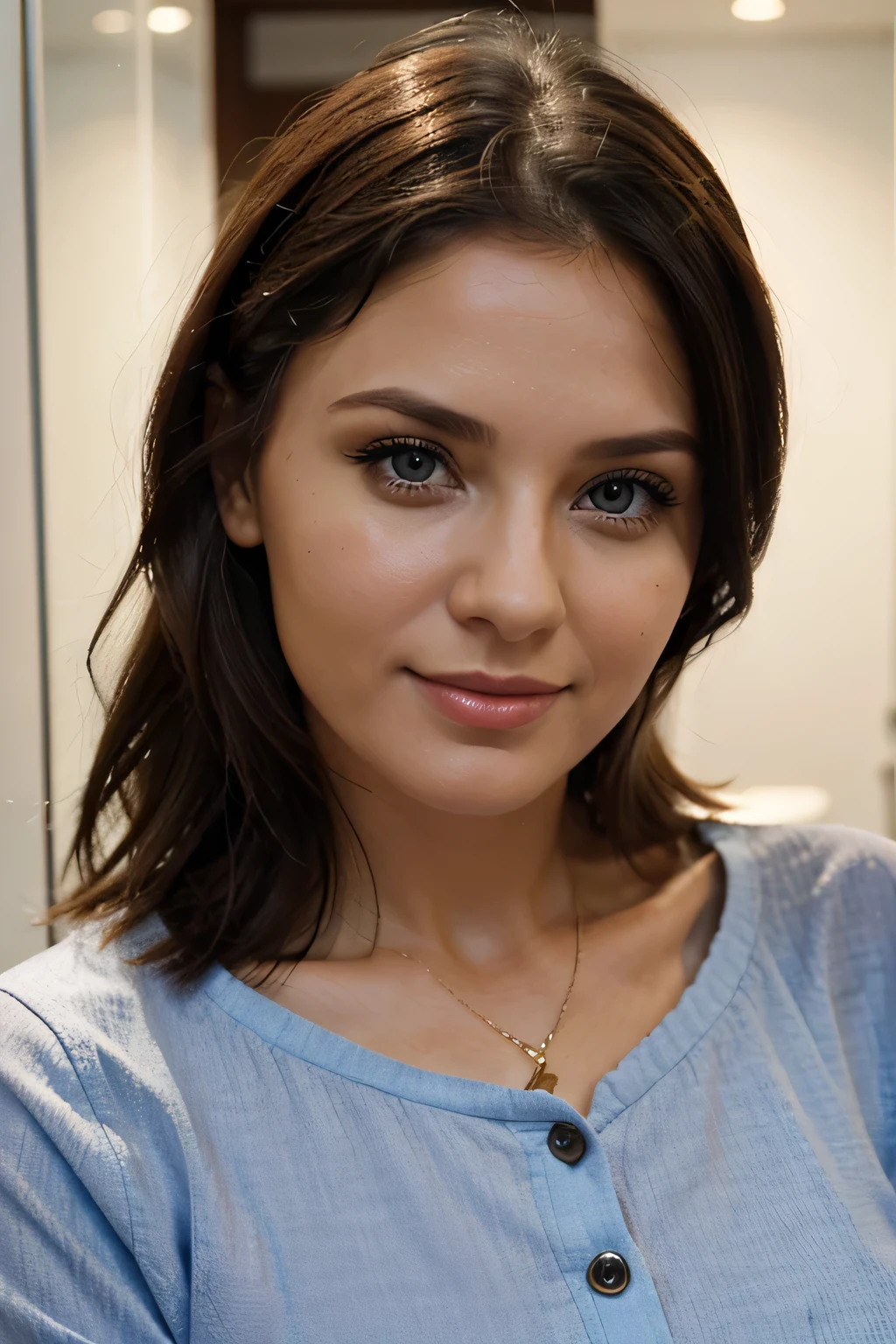 30-40 years old，Ukrainian beauty，Positive face