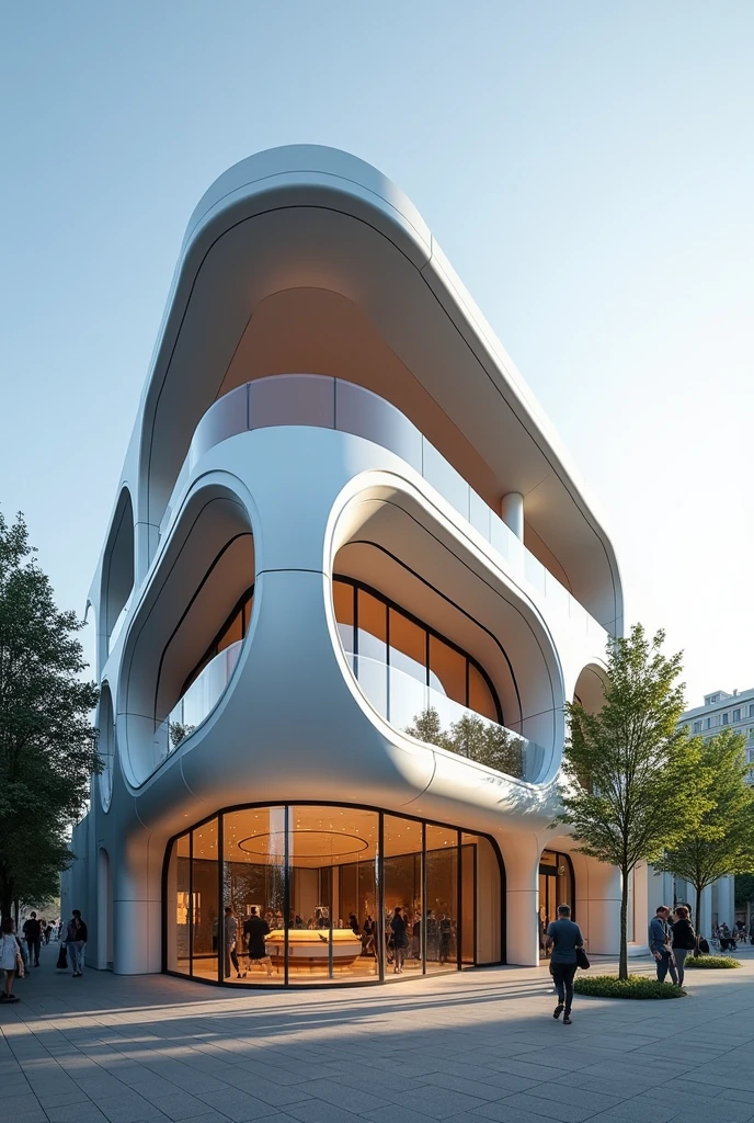 Two storey commercial building
With curves