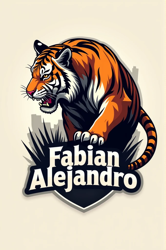 Tiger logo with the name Fabian Alejandro