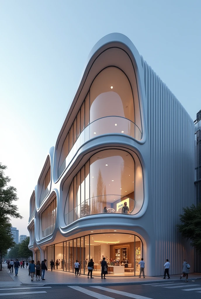 Two storey commercial building
With curves