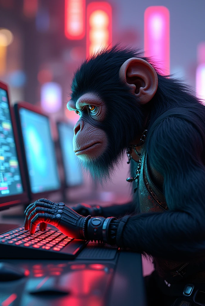 HACKER MONKEY (Unrealistic image)