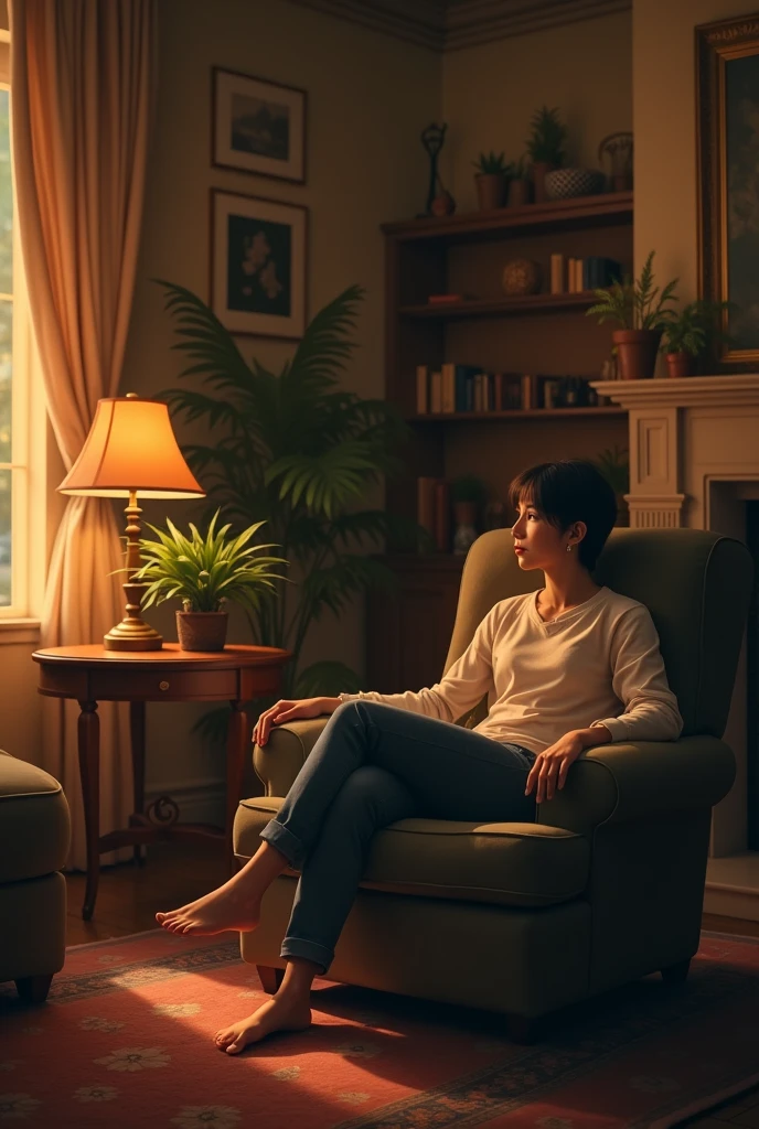 Now its cozy interior portrait