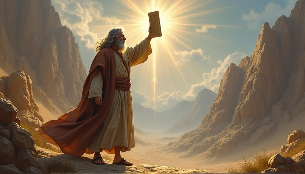 Moises on the money taking the ten commandments, biblical history