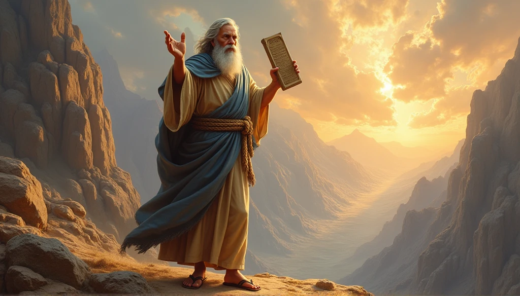 Moises on the money taking the ten commandments, biblical history