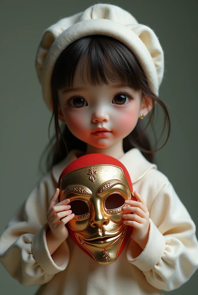 Lisha doll holded money heist mask 

