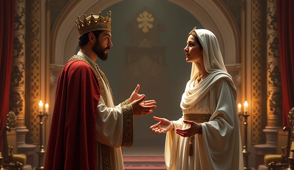The king asked the saint for something