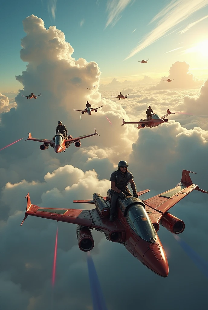 An army on war to the sky