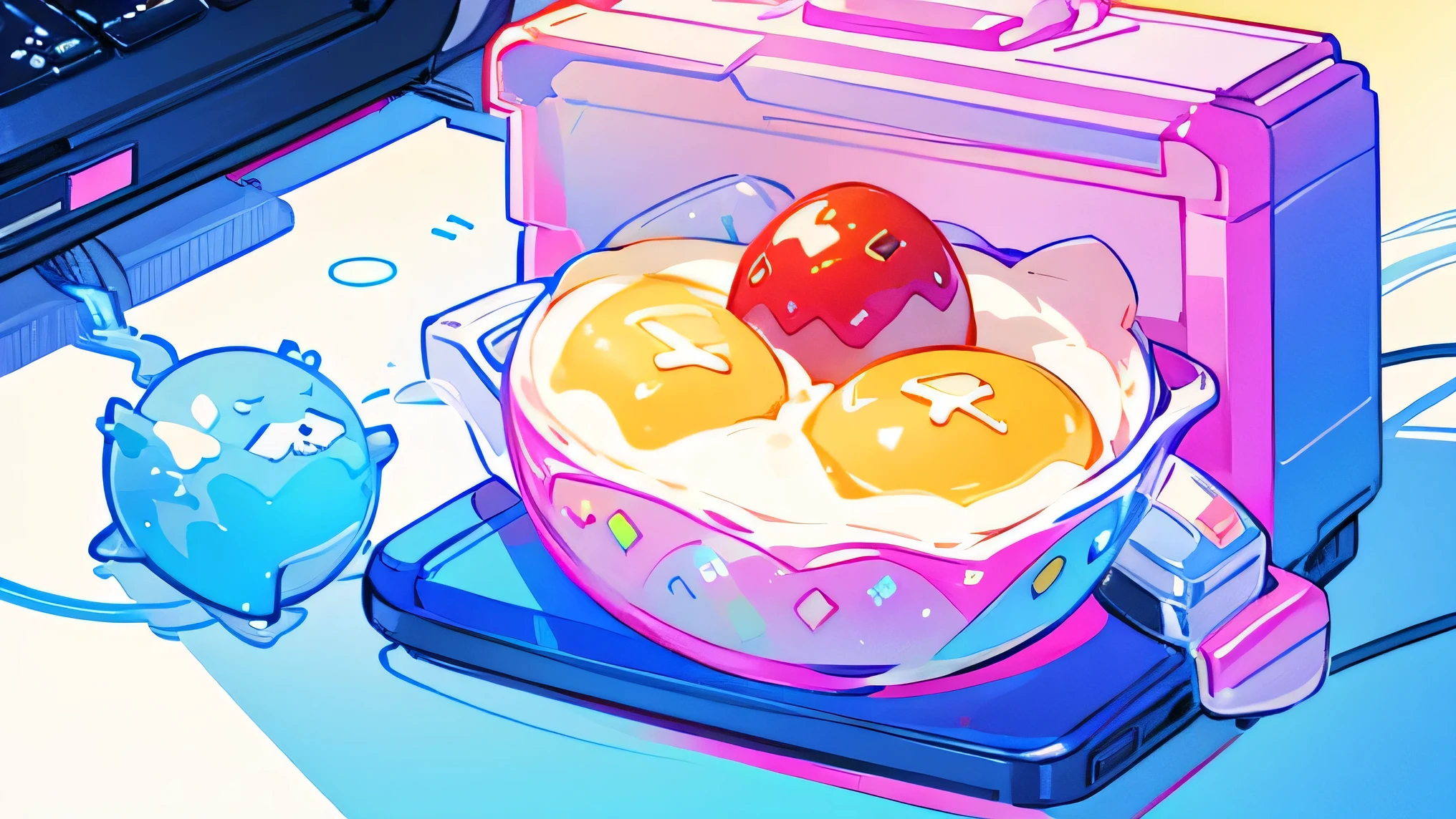 Pixel dots、cute、breakfast、pc、ice、sweets、electronic sound