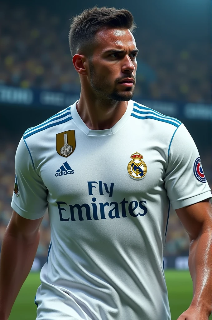 with the Real Madrid shirt
