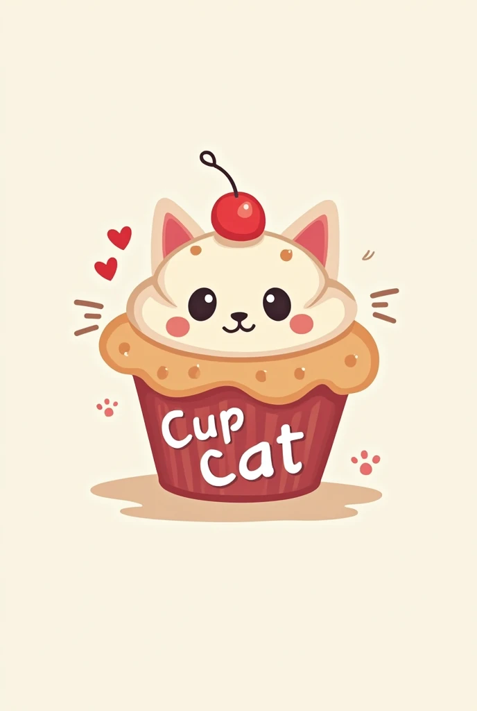 generate a cupcake logo with the name Cup cat