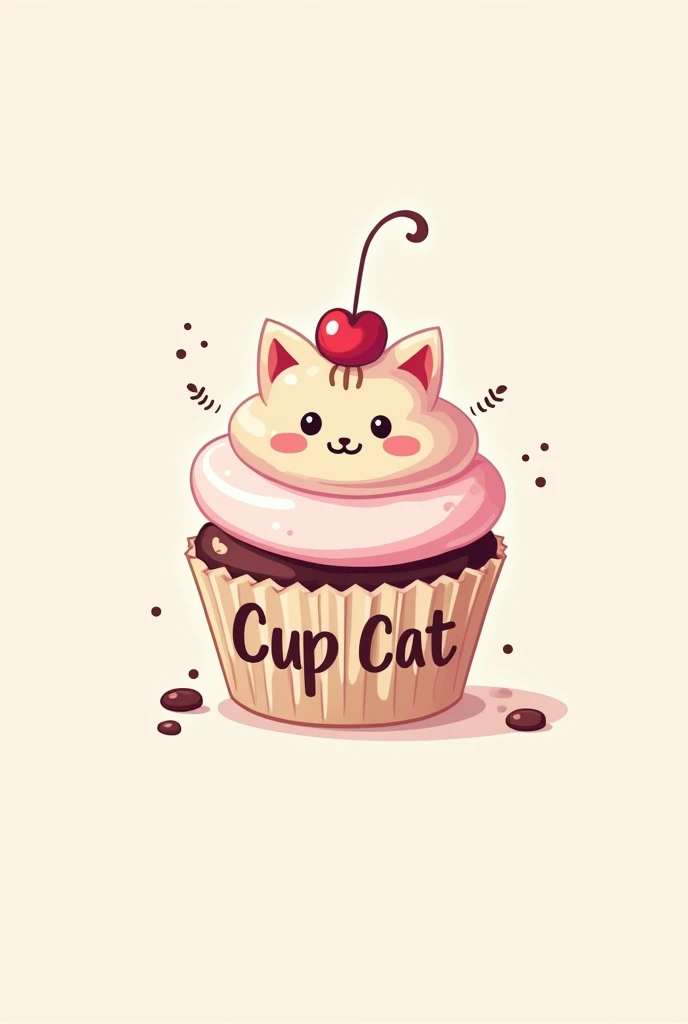 generate a cupcake logo with the name Cup cat