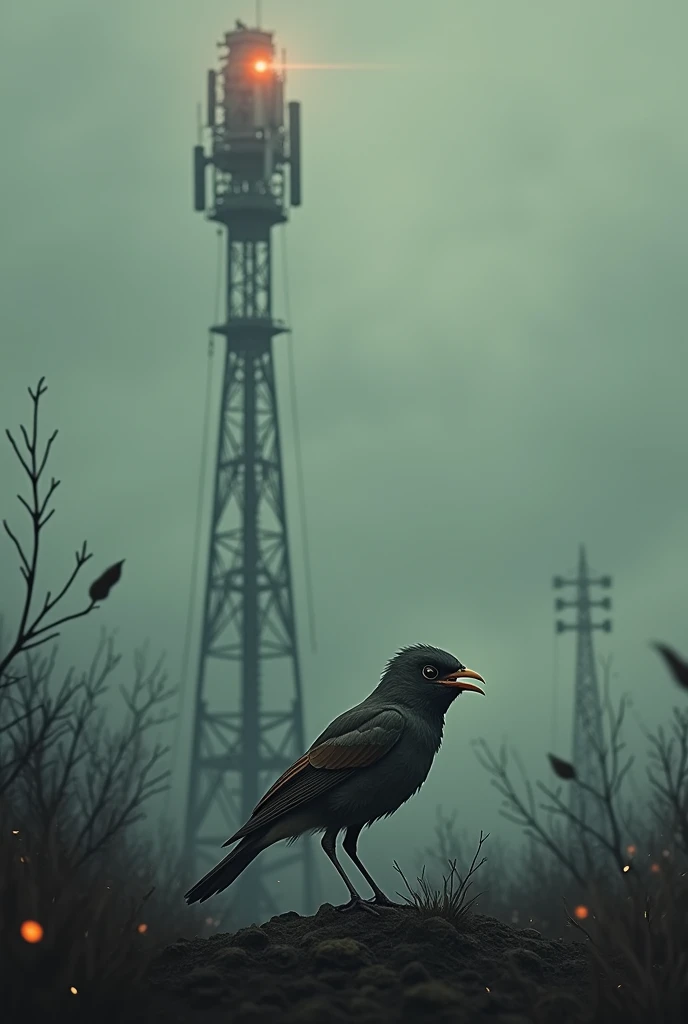 Bird dying from mobile tower