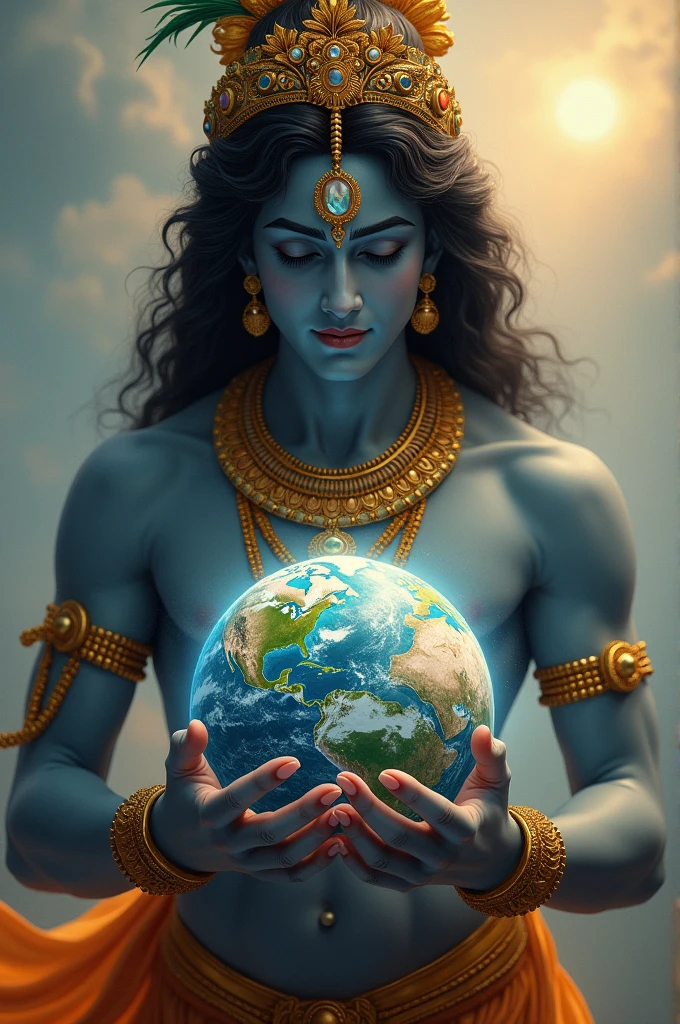 May the earth be in the hands of Lord Krishna and may he be at peace.