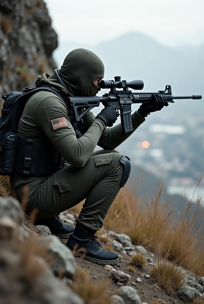 Create an image of a sniper