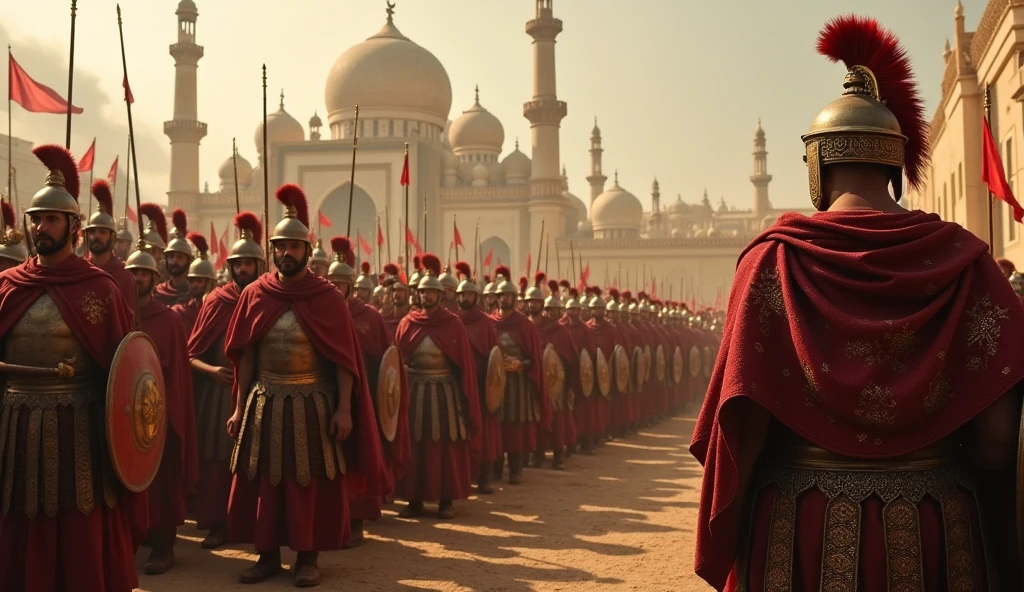 The Roman army was much larger than the Muslims