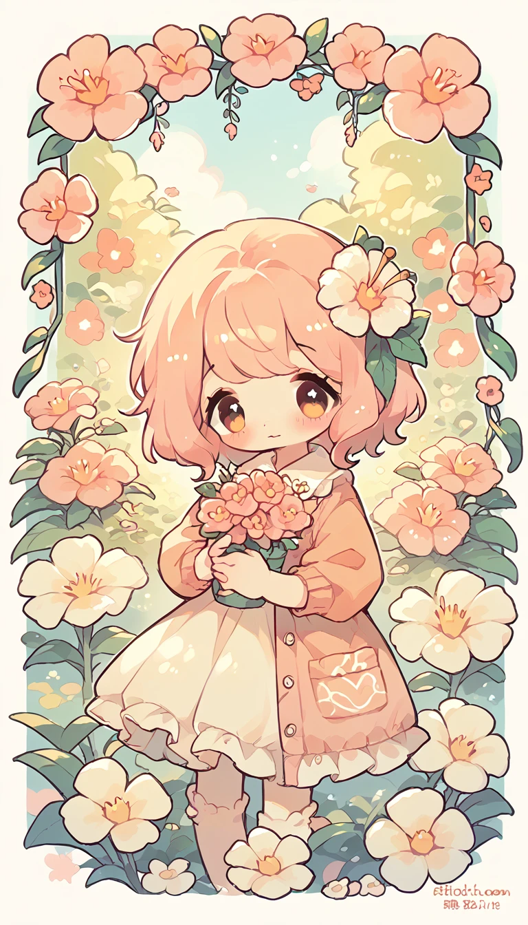 Cozy,Orange Pink,Flower garden