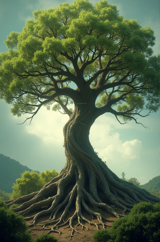 A Tree with Deep Roots: The tree represents strength and unity, with its roots symbolizing the foundation of dignity. Each branch can have words like "Respect," "Equality," "Compassion,"