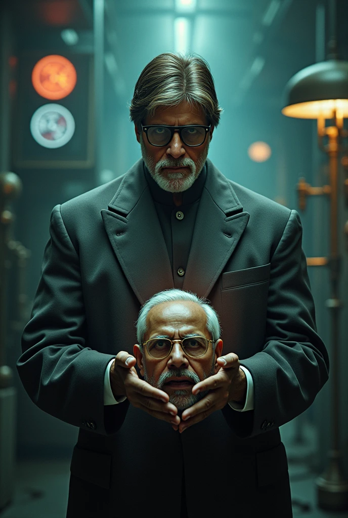Amitabh Bachchan ke Hath Mein Narendra Modi ka Kata Hua सर . With scary science