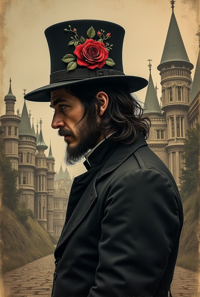 Hat with a design that narrates a significant scene from Hamlet