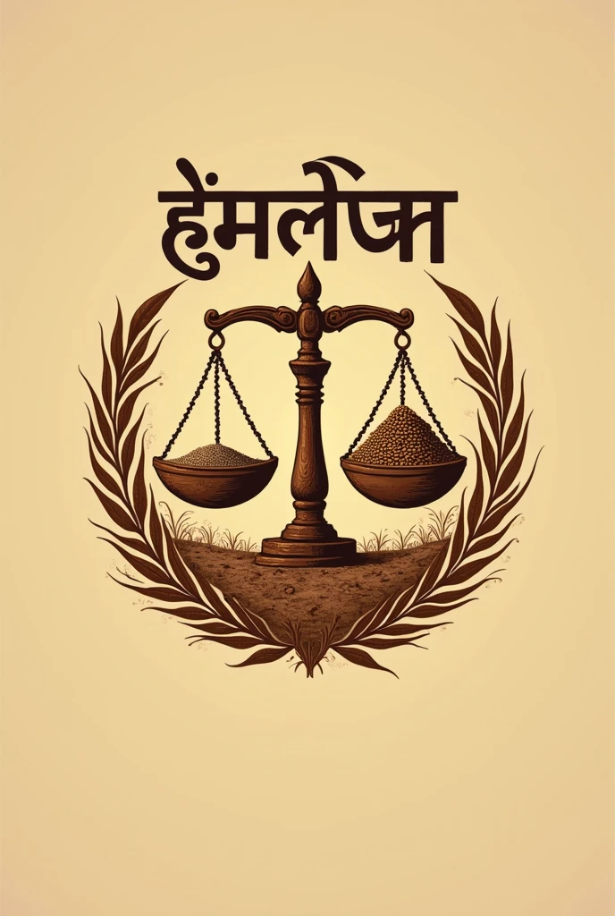 "द राशन वाला " इसके लिए एक शानदार हिंदी टेक्स्ट लोगो बनाओ जिसमे एक तराजू हो और उसके एक पक्ष में अनाज और दूसरे पक्ष में मापक हो