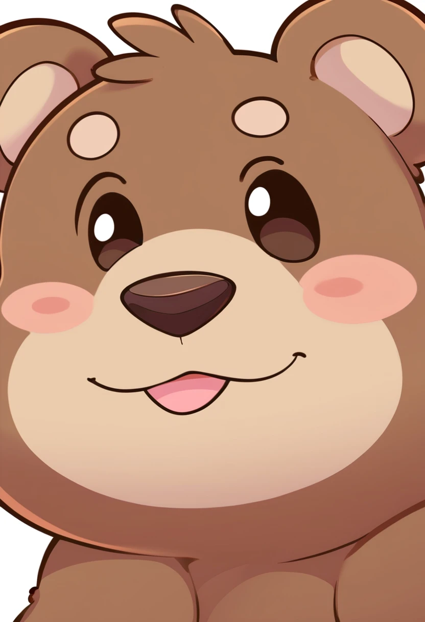 kawaii, cute brown bear, adorable expression, Disney cartoon style