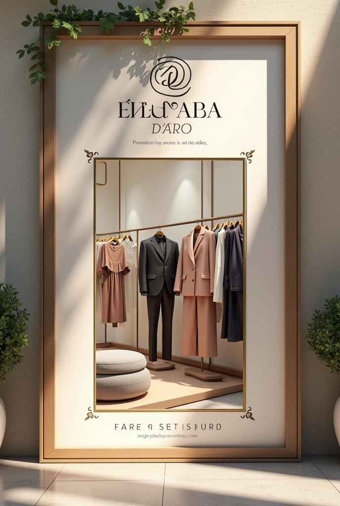 Create a poster advertising to attend a fair on September 4, 2024. The place is called Èclat D'aro moda. This is a clothing stand. ,I wish the poster to be elegant and not too complicated, something simpler I would reissue a poster