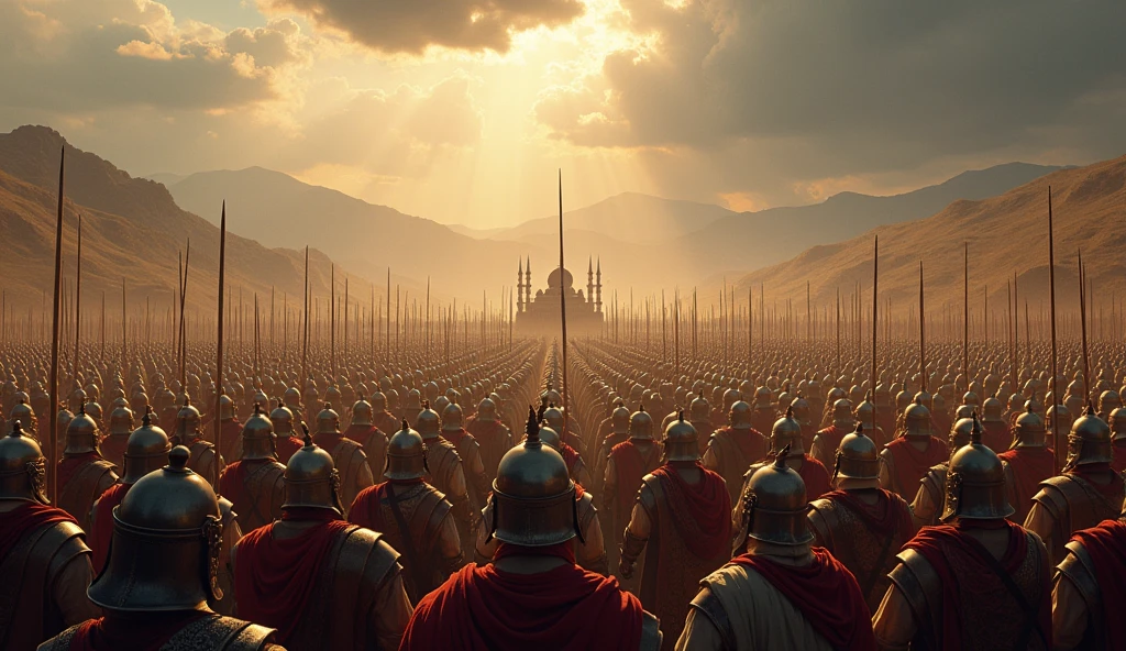The Roman army was much larger than the Muslims