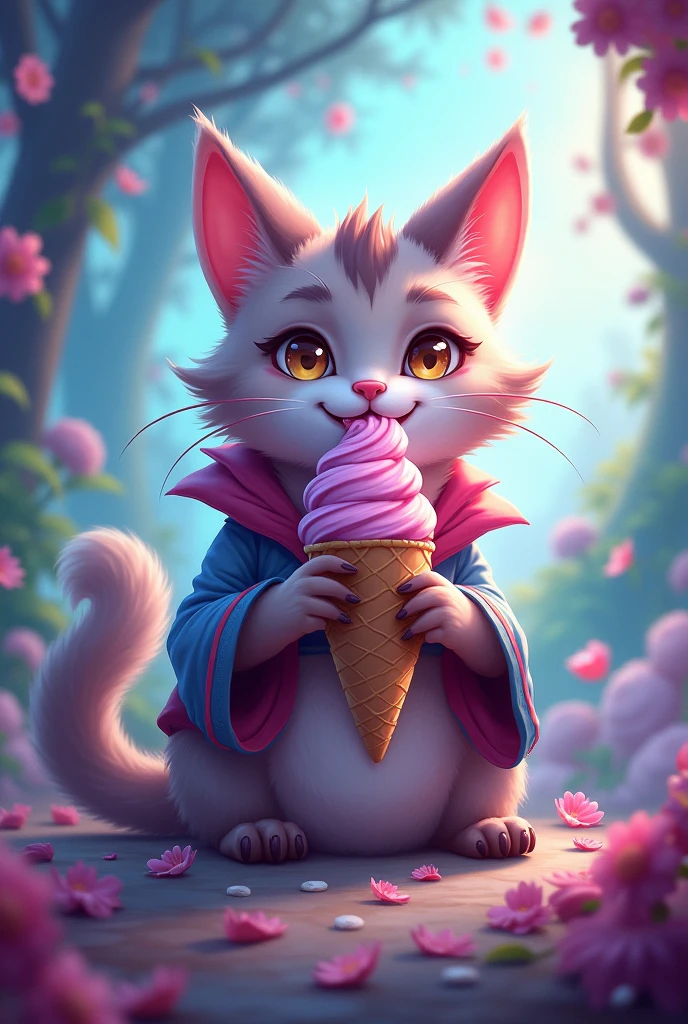 Harith from mobile legends eating ice cream