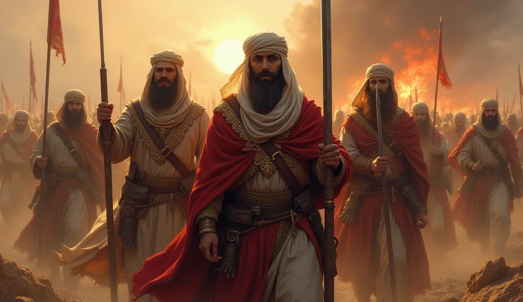 But the determination and courage of the Muslims defeated them.
