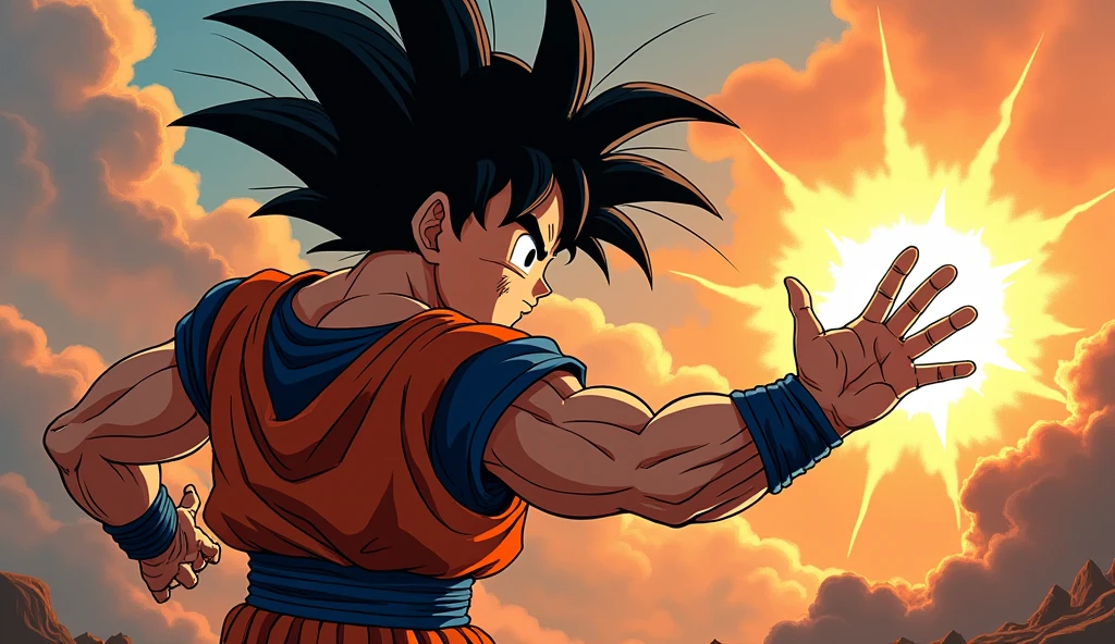 Goku fighting blak goku