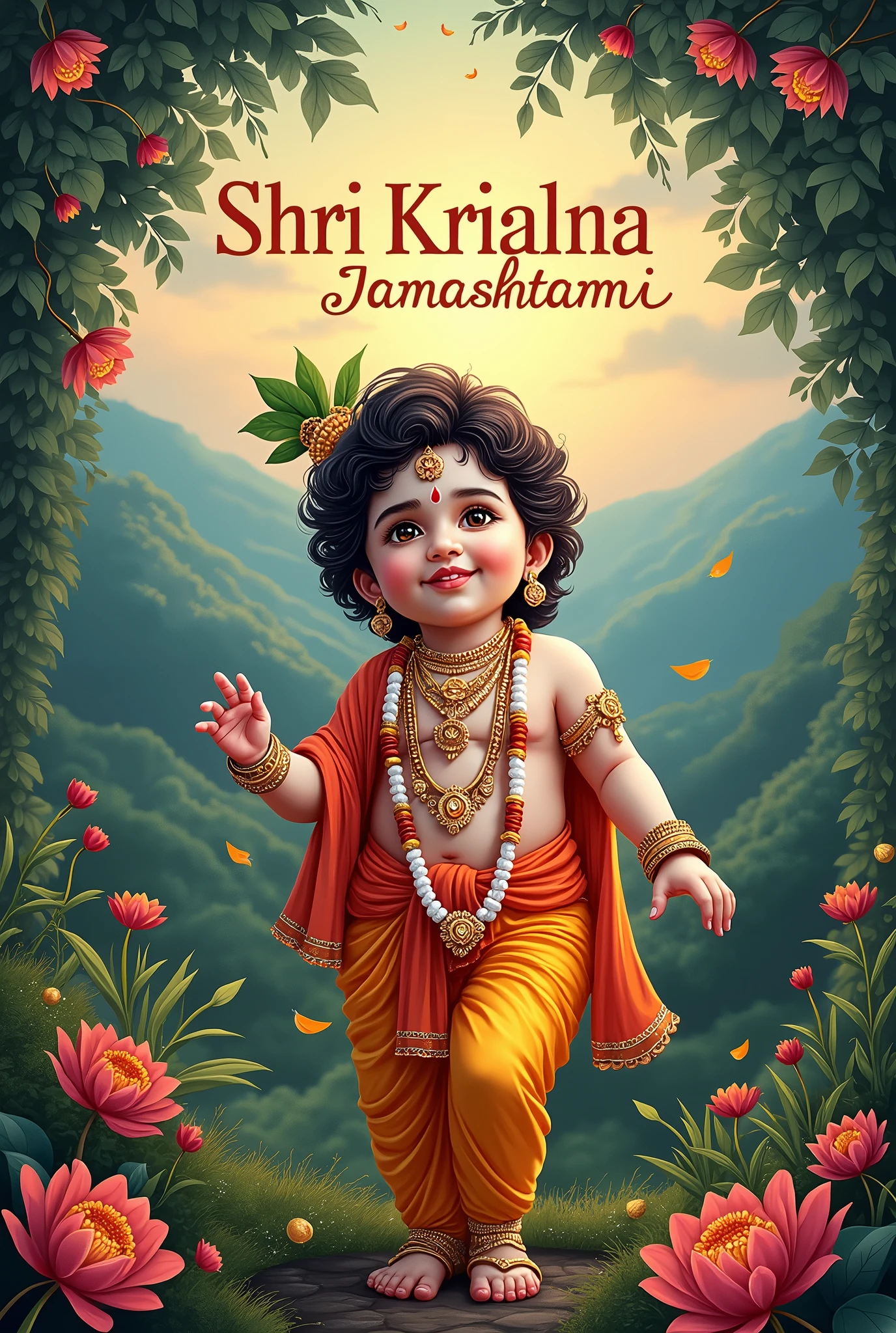 Here is a Shri Krishna Janmashtami-themed with my name "Dilip Varma" elegantly written on it. I hope it captures the festive spirit you were looking for!