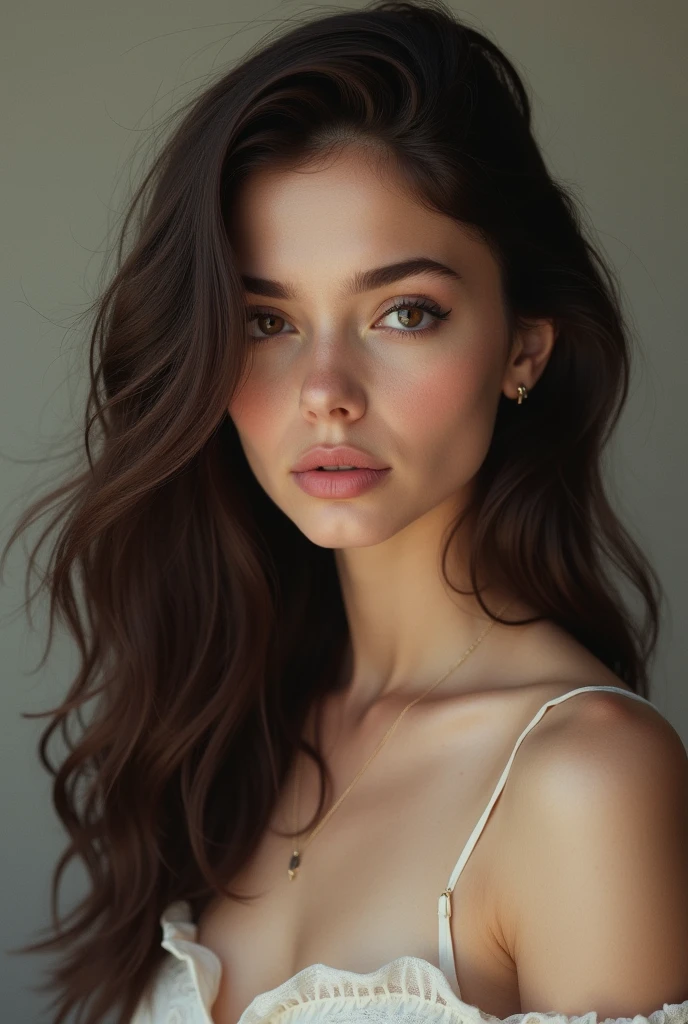 brunette girl realism