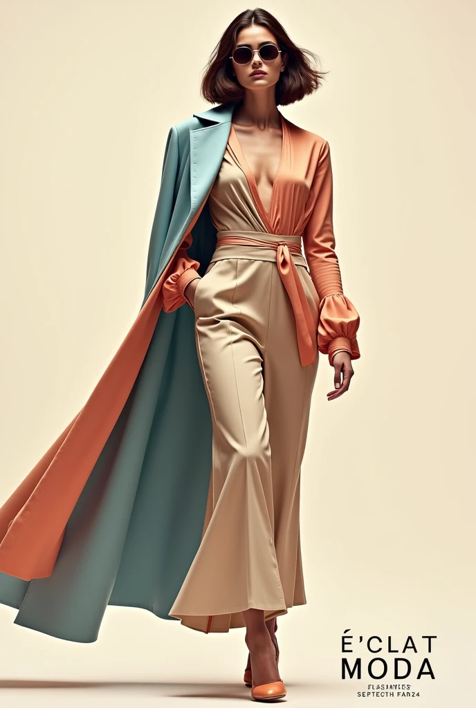 Create a poster advertising to attend a fair on September 4, 2024. It is called Èclat D'aro moda. This is a clothing stand. ,I wish the poster to be elegant and not too complicated, something simpler I would reissue a poster