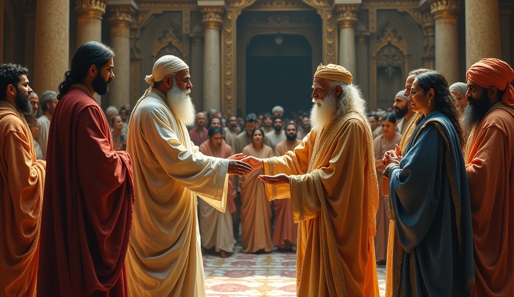 The king gave the sadhu the title of royal guru
