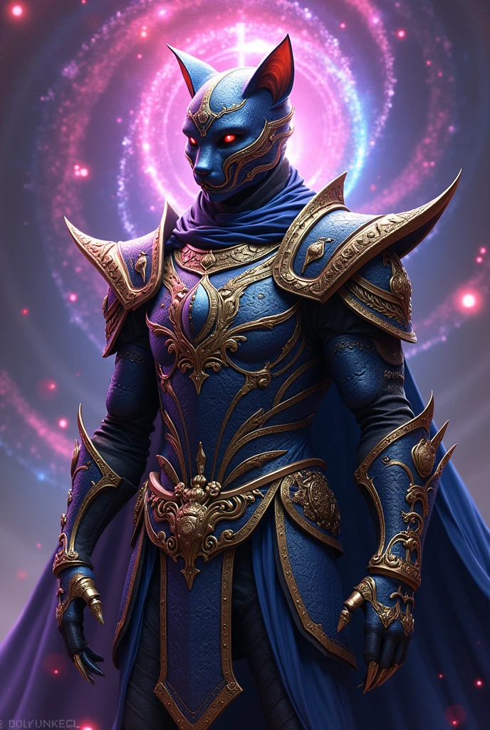 armor, Baroque, feline, magenta, cosmic