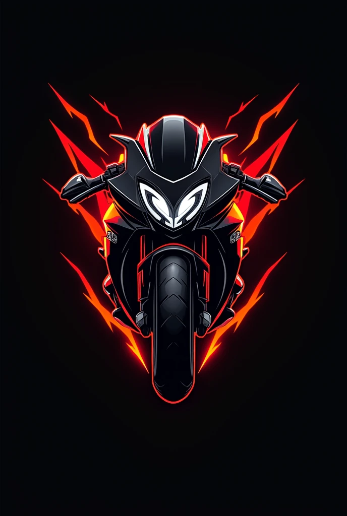 Create a striking and technological logo for MotoTech Force, A store dedicated to the sale of innovative motorcycle accessories. The logo must convey dynamism and modernity, with a focus on customizing and improving motorcycle performance. Use strong colors like black and red to represent power and confidence.. Incorporate visual elements that evoke speed and technology, like lightning, a stylized wheel or a motorcycle headlight. The design should be simple, memorable and reflect the spirit of strength and evolution in motorcycling.