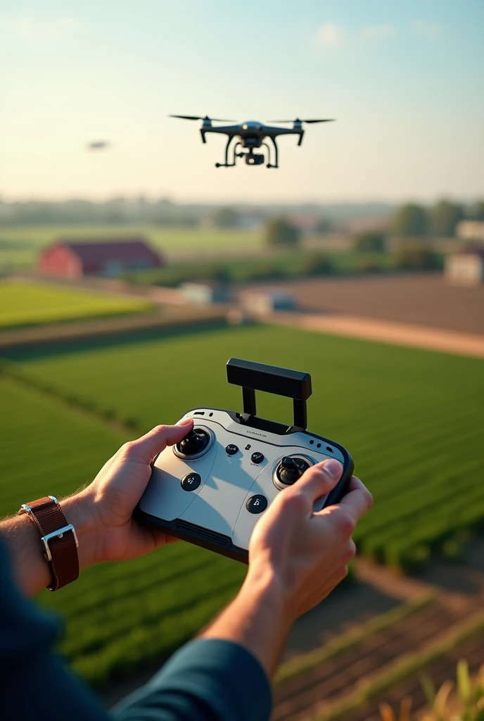 drone controller with a high hd, connected on cp for farm
