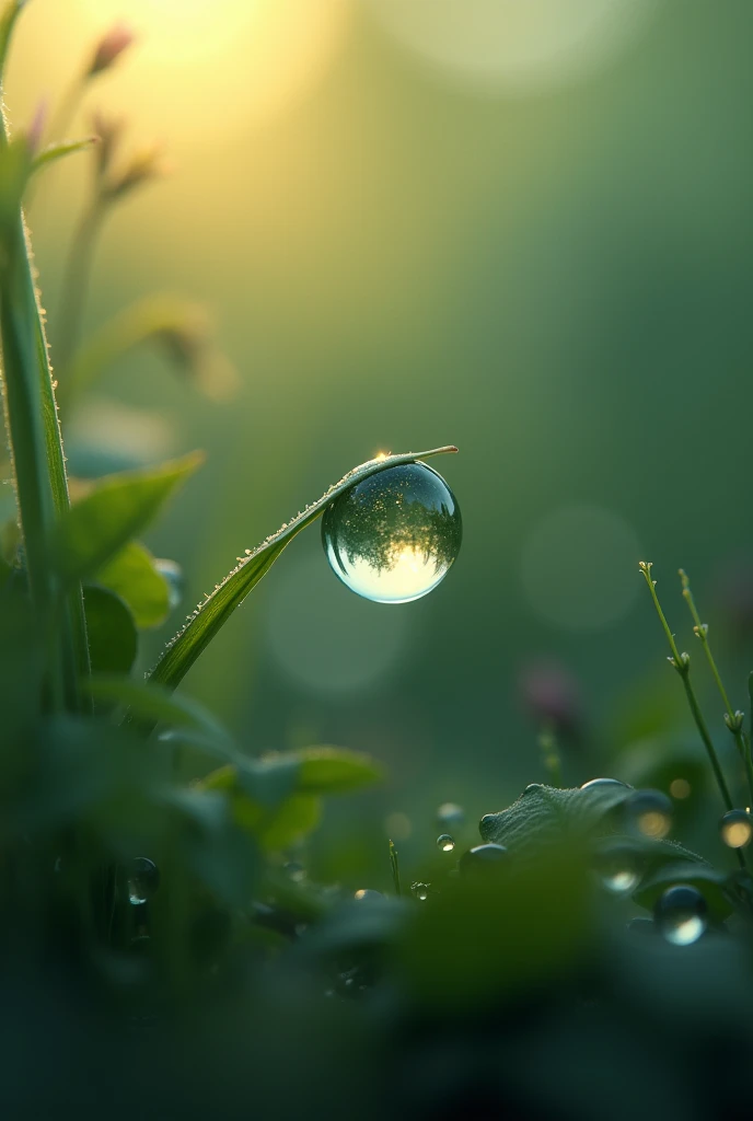Illustrate the poem A Drop of Dew by Carolina Coronado